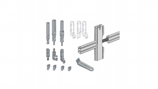 Aluminium bars and clips